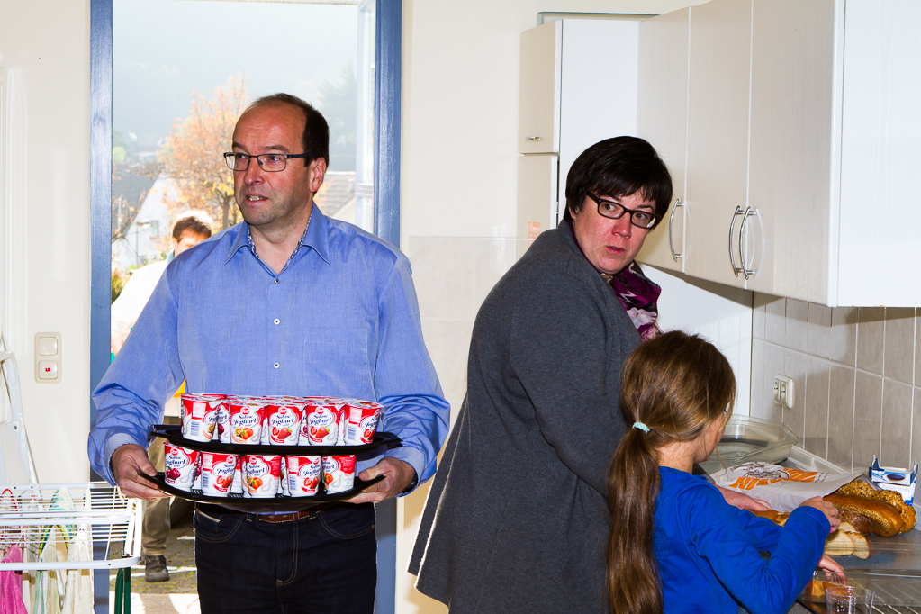 Vorbereitung für das Mittagessen