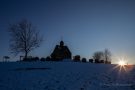 Hubertuskapelle bei Sonnenuntergang