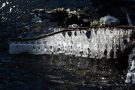 Eisformation mit Lufteinschlüssen