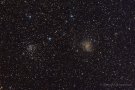 Feuerwerks-Galaxie NGC 6946 und offener Sternhaufen NGC 6939