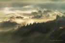 Sonnennebel über Nideggen-Hetzingen vom Burgberg aus gesehen