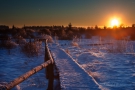 Steg am Hellenketel bei Sonnenuntergang