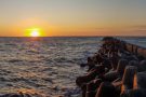 Sonnenuntergang auf der Düneninsel