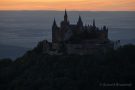 Burg Hohenzollern nach Sonnenuntergang