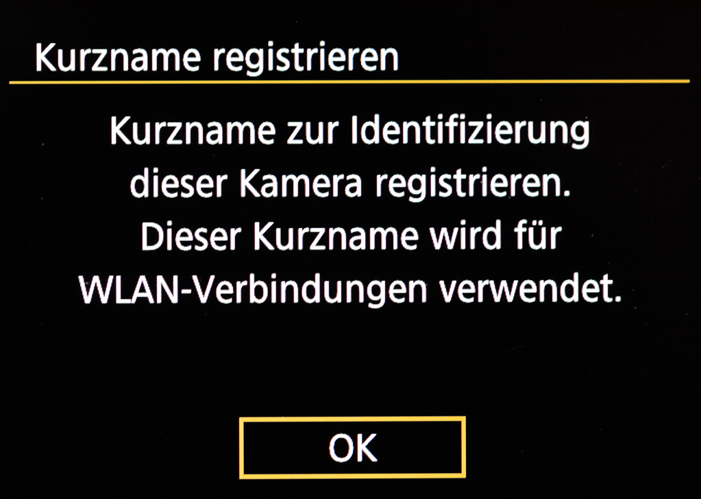 Canon mit Smartphone verbinden - Hinweis