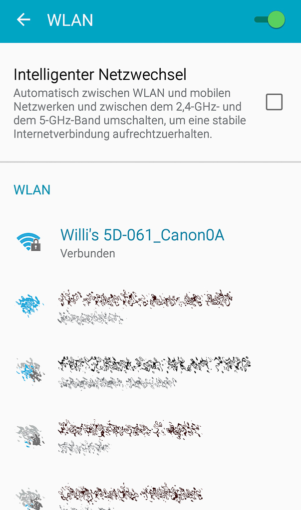 Canon mit Smartphone verbinden - Verbunden