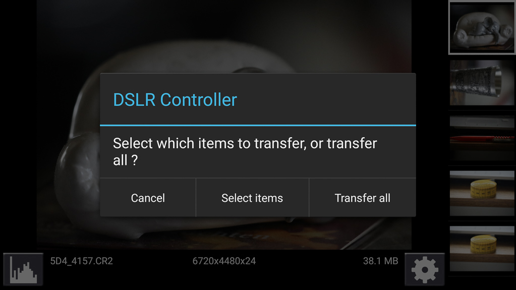 DSLR-Controller Bedienungsanleitung - Mehrere auszuwählende oder alle Fotos in den lokalen Speicher übertragen
