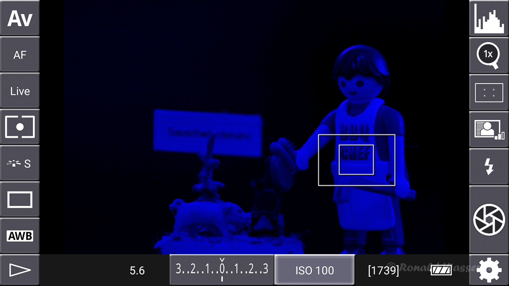 DSLR-Controller Anleitung - Display filter: Luminance Blue
