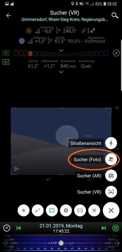 PlanIt! Sucher-Auswahl