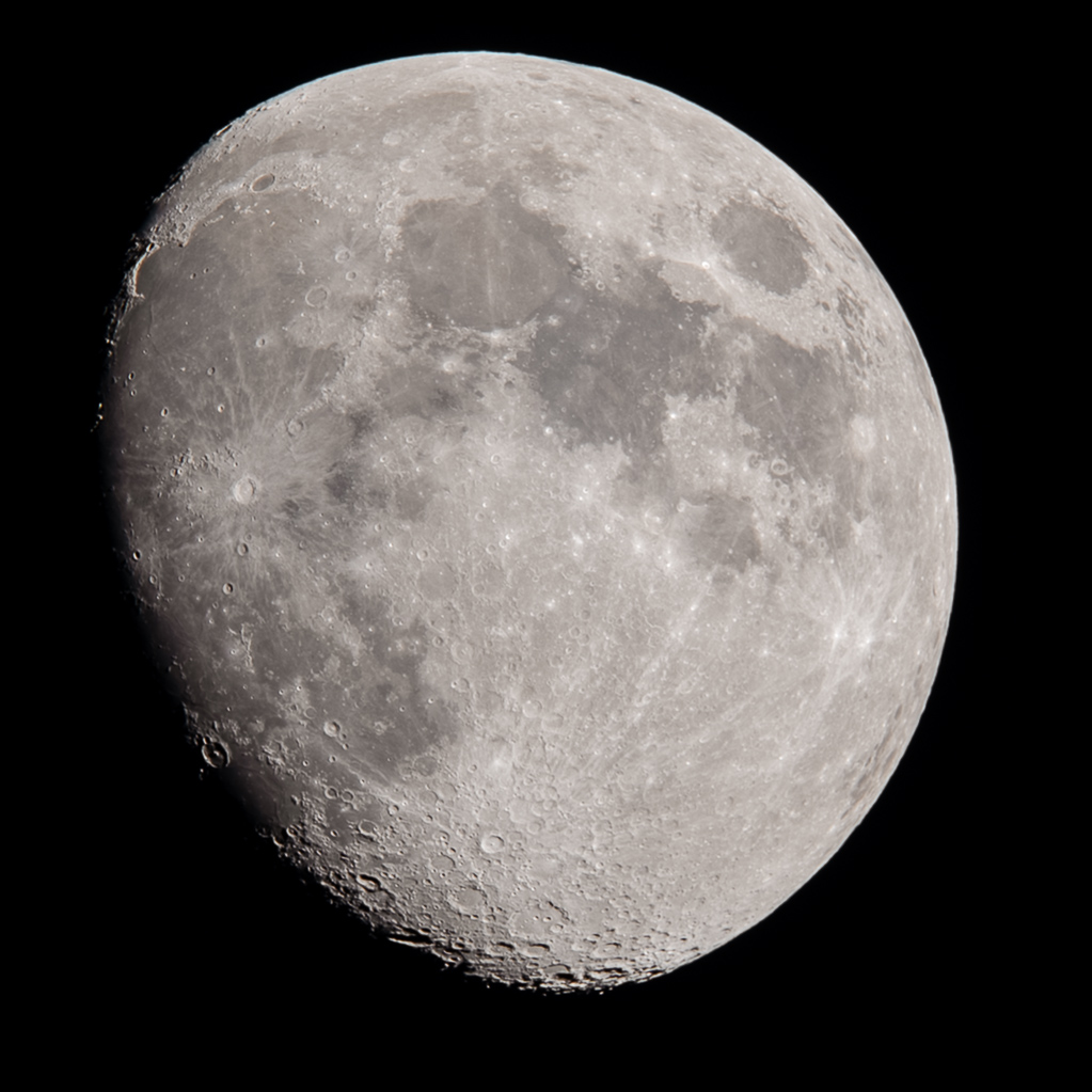 In Lightroom bearbeitetes Mondfotografie-Summenbild