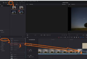 Zeitraffer-Video mit DaVinci Resolve - Übergang einfügen