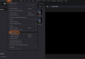 Zeitraffer-Video mit DaVinci Resolve - Quick-Export aufrufen