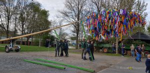 Die Kanthölzer sind die „verlängerten Arme“ - Mainacht in Gey