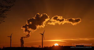 Sonnenuntergang Richtung Kraftwerk Weisweiler