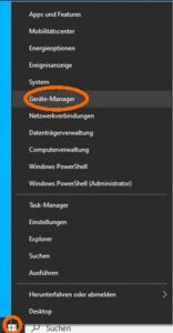 Aufruf des Windows-Gerätemanagers