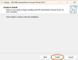 Installation ASCOM-Gemini-Treiber