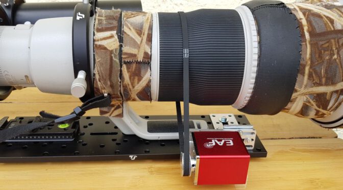 ZWO-EAF an einem Canon EF 600mm/f4L IS II USM montiert