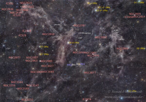 Cirrus im Großen Bären mit den Galaxien M81 und M82