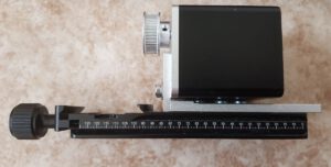 EAF an DSLR-Objektiven - Befestigung der EAF-Einheit auf die Nodal-/Makro-Schiene