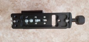 EAF an DSLR-Objektiven - Befestigung der EAF-Einheit auf die Nodal-/Makro-Schiene