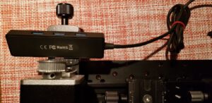 EAF an DSLR-Objektiven - Klemmen des zusätzlichen USB-Hubs