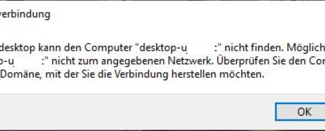 Verbindungsprobleme - Fehlermeldung
