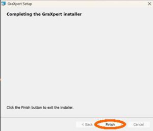 GraXpert ist installiert