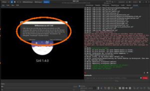 Siril 1.4 Willkommensgruß