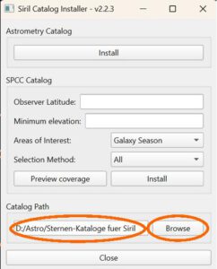 Siril 1.4 Katalog-Installer