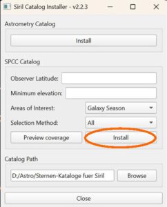 SPCC-Katalog installieren