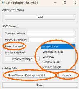 Katalog-Installer - Installationspfad und Area of Interest ändern