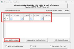 Neue Session anlegen