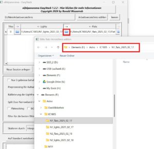 Kurzanleitung für EasyStack - Flats wählen