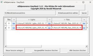 Session 2 (Nacht 2) Lights und Flats