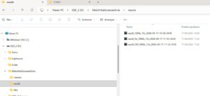 EasyStack - Splitting-Ergebnisse im "results"-Verzeichnis