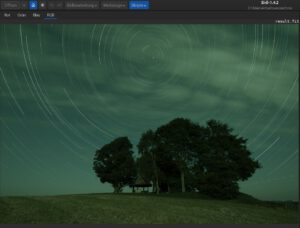 Kurzanleitung für EasyStack - Ergebnisbild Sternspuren