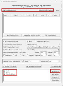 Aufruf EasyStack: Kachel-Liste aktualisieren und auswählen