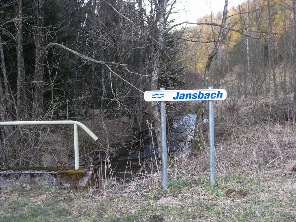 Schild am Jansbach
